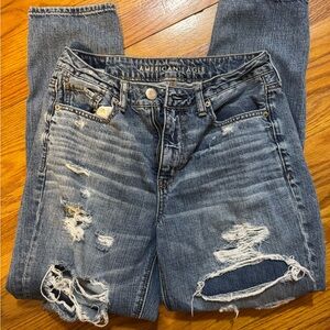 American Eagle Outfitters Women's high rise tomgirl jeans